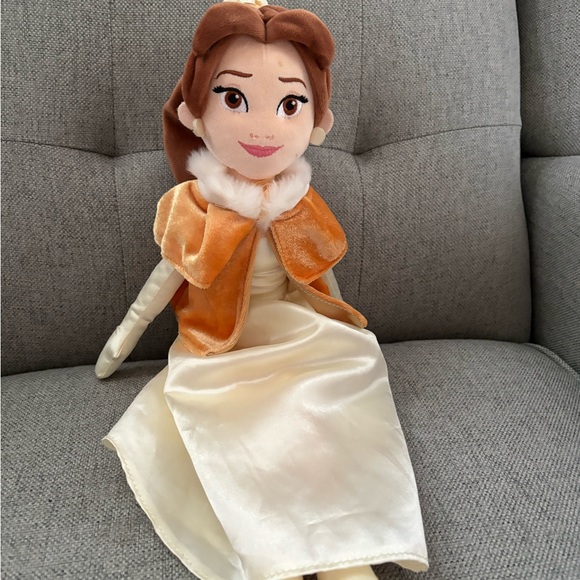 Disney Belle Beauty and Beast Plush Doll Winter Cape - Picture 8 of 9